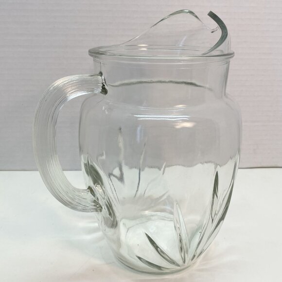 Federal Glass Large Vintage Water Pitcher, "Star" or Star Burst Model / Carafe - Picture 3 of 6